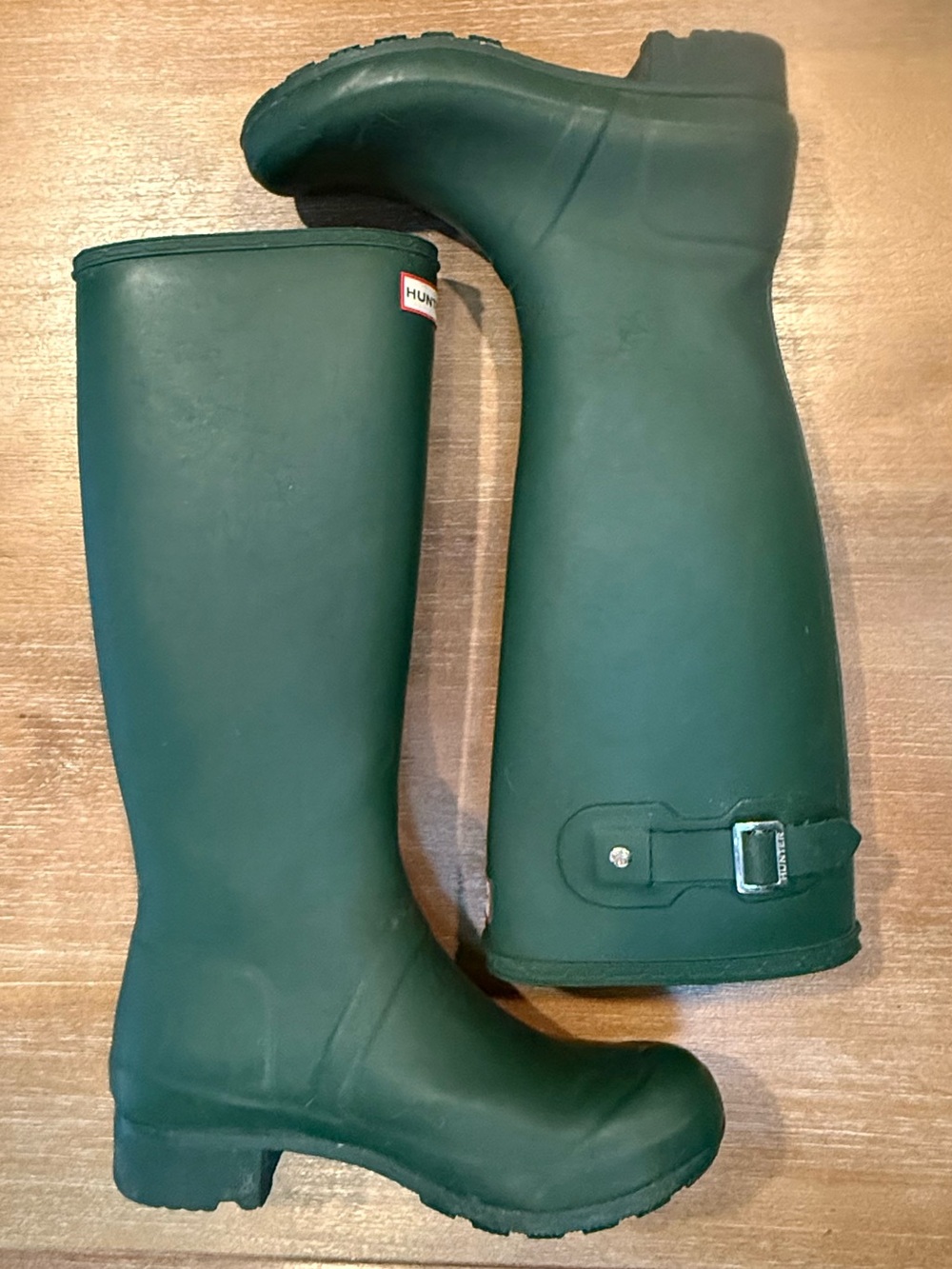 Hunter Women’s Original Tall Waterproof Rain Boot Hunter Green US 7 EU 38 - Picture 5 of 9